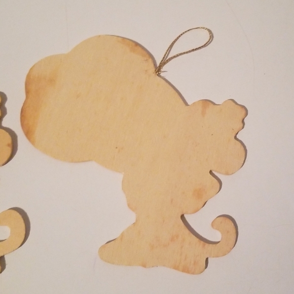 Minnie Mouse Christmas Wood Ornament Lot Of 2 - Picture 6 of 6